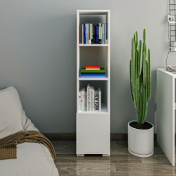 Librería Kuzey Blanco Practica Hogar