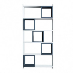 Escritorio con estantería Box blanco azul Practica Hogar