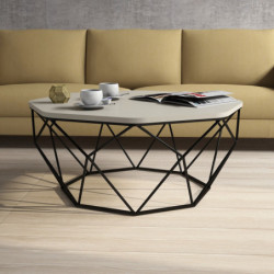Mesa de centro Diamond crema Practica Hogar