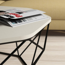 Mesa de centro Diamond crema Practica Hogar