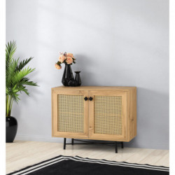 Mueble auxiliar Tarsus roble negro Practica Hogar