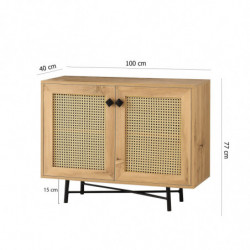 Mueble auxiliar Tarsus roble negro Practica Hogar
