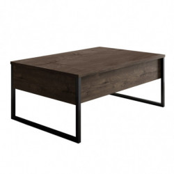 Mesa de centro Luxe negro nogal Practica Hogar
