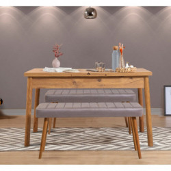 Mesa de comedor extensible Santiago Masa pino atlántico Practica Hogar